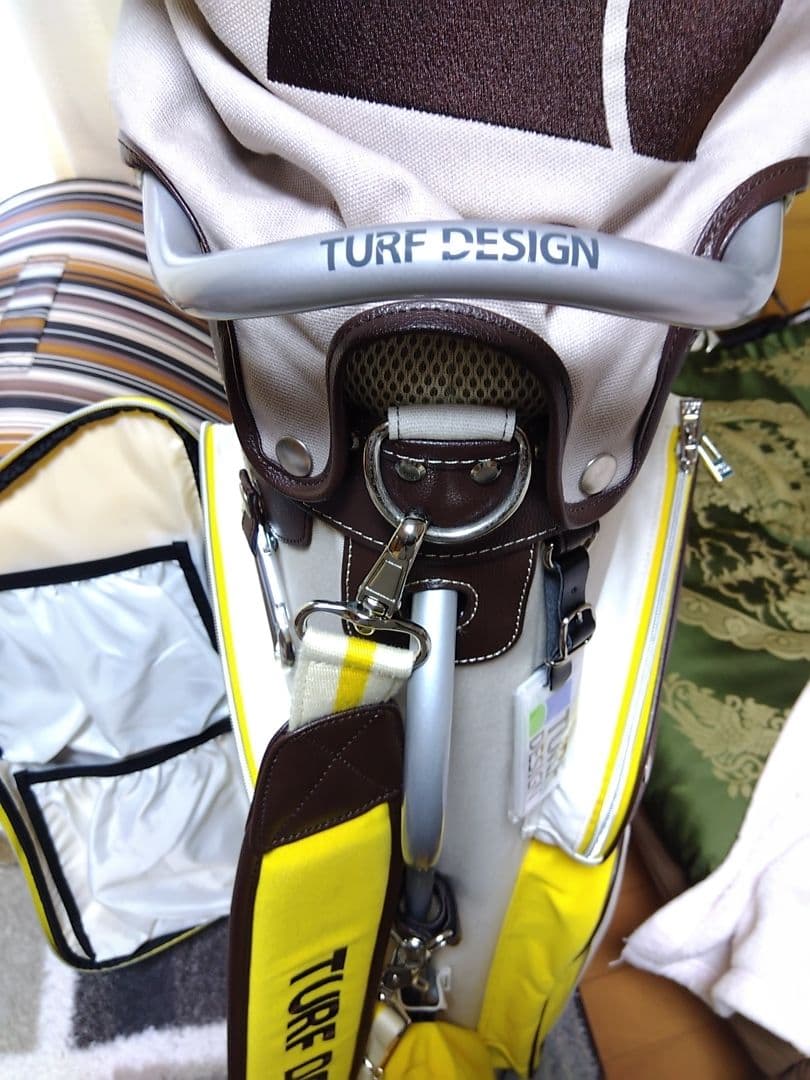 ターフデザイン　キャディバッグ　イエロー×グレー