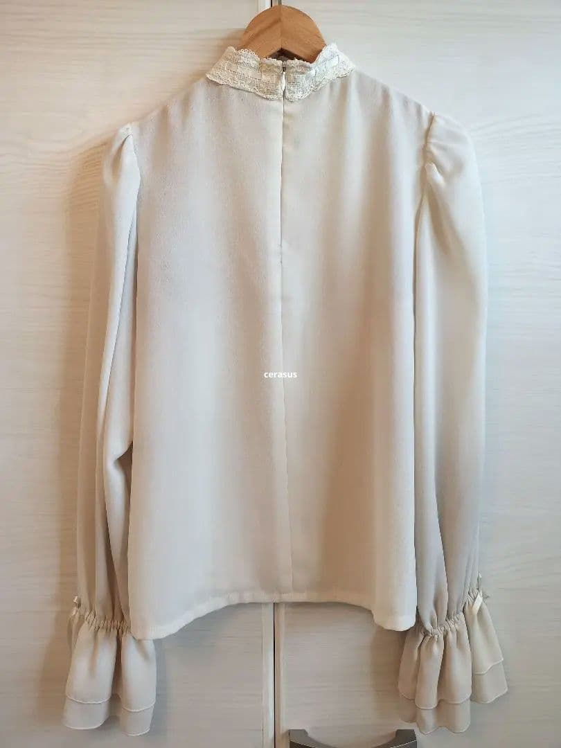 Moi-meme-Moitie 初期 スタンドカラープリーツジョーゼットブラウス