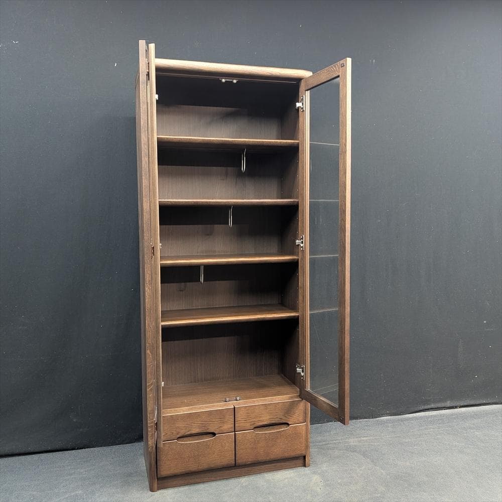 美品　カリモク　本棚　本箱　書棚　ブックシェルフ　キャビネット　飾り棚　書斎