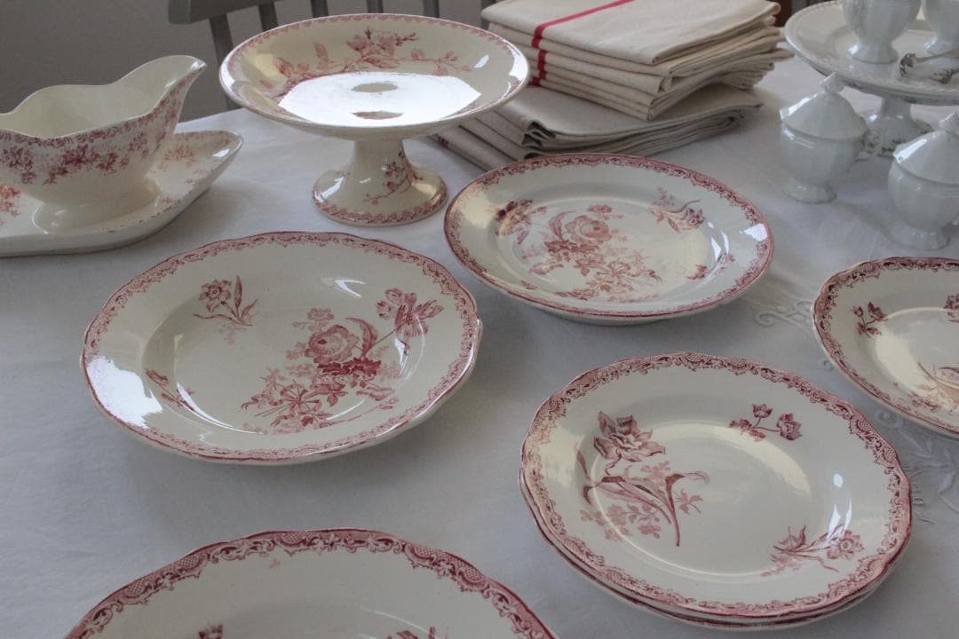 【B】【サルグミンヌ】フォンタンジュスーププレート /フランスアンティーク