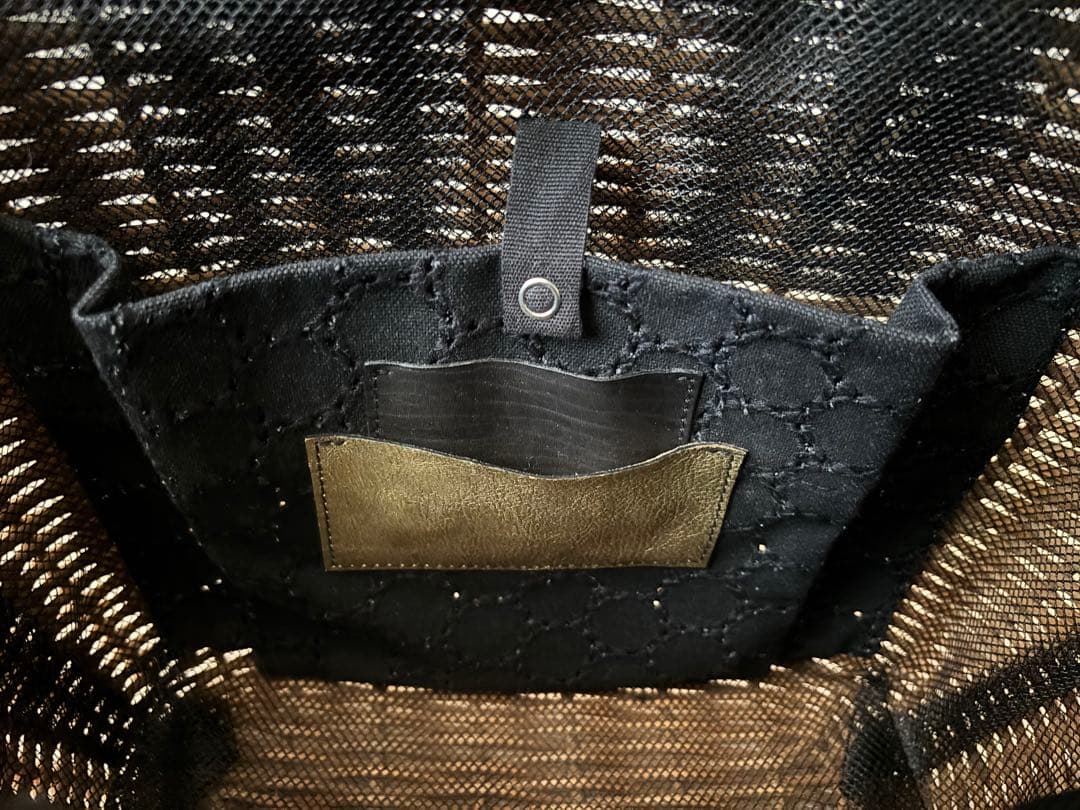 エバゴス　かごバッグ　革ハンドル