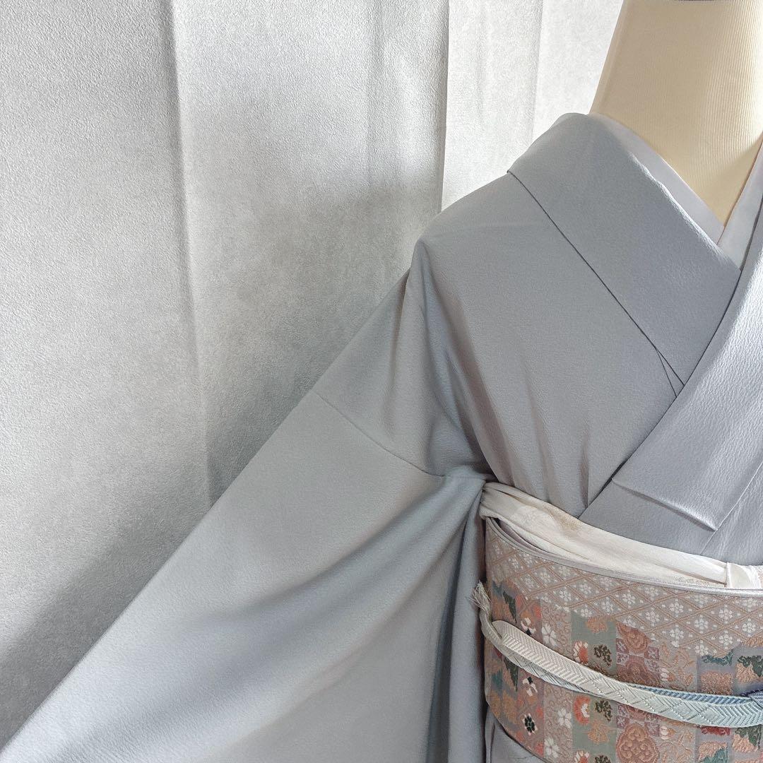 色無地　付け下げ　フルセット　トールサイズ　難あり　練習用　着物　正絹　J9