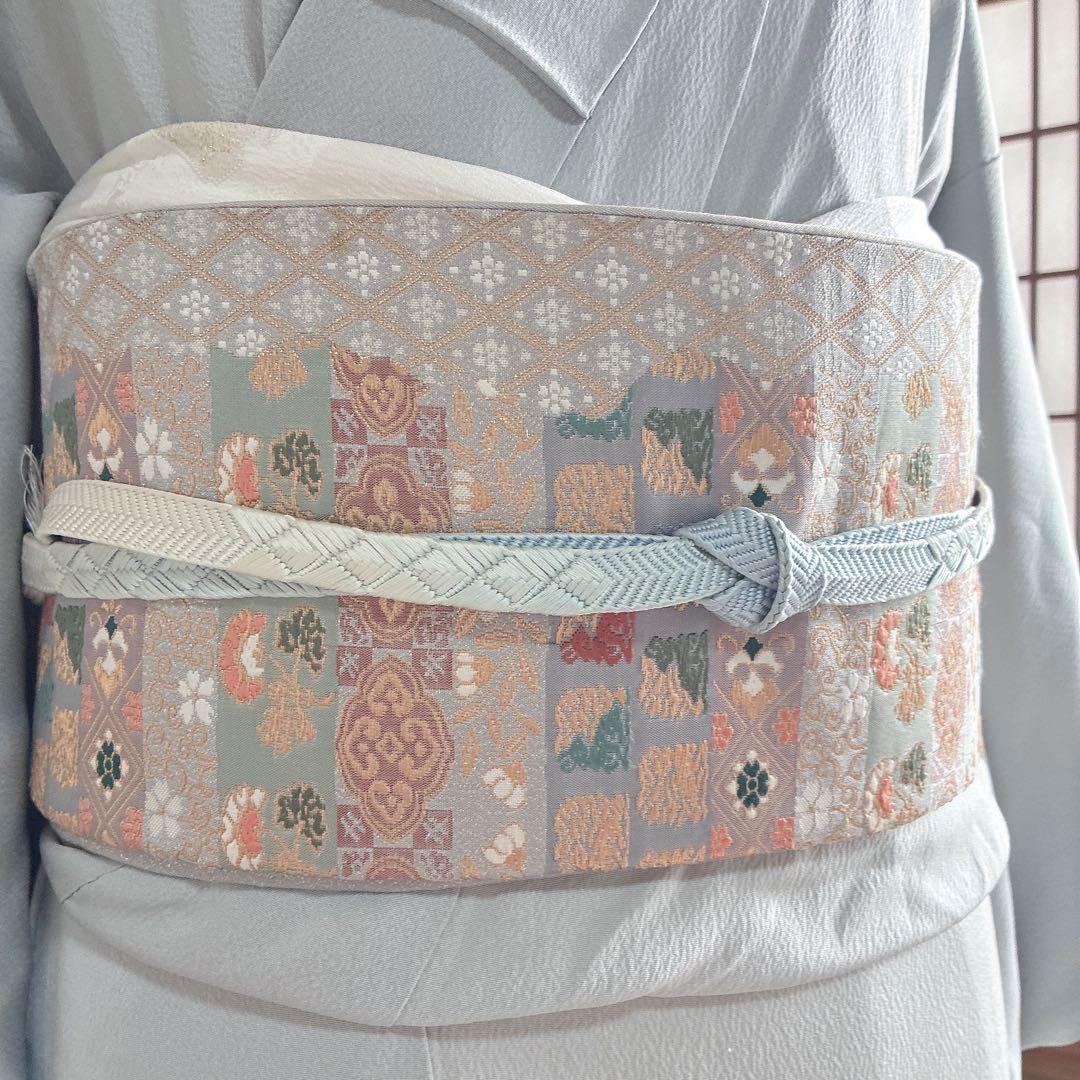 色無地　付け下げ　フルセット　トールサイズ　難あり　練習用　着物　正絹　J9