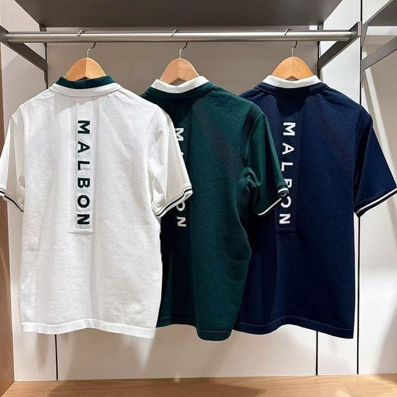 即日発送 マルボンゴルフ ポロシャツ malbon golf メンズ シャツ L