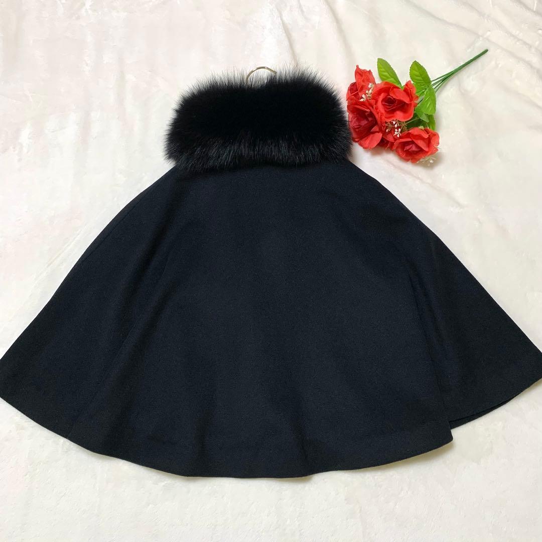 専用 セシルマクビー ポンチョ ショート丈 アンゴラ フォックスファー Y2K