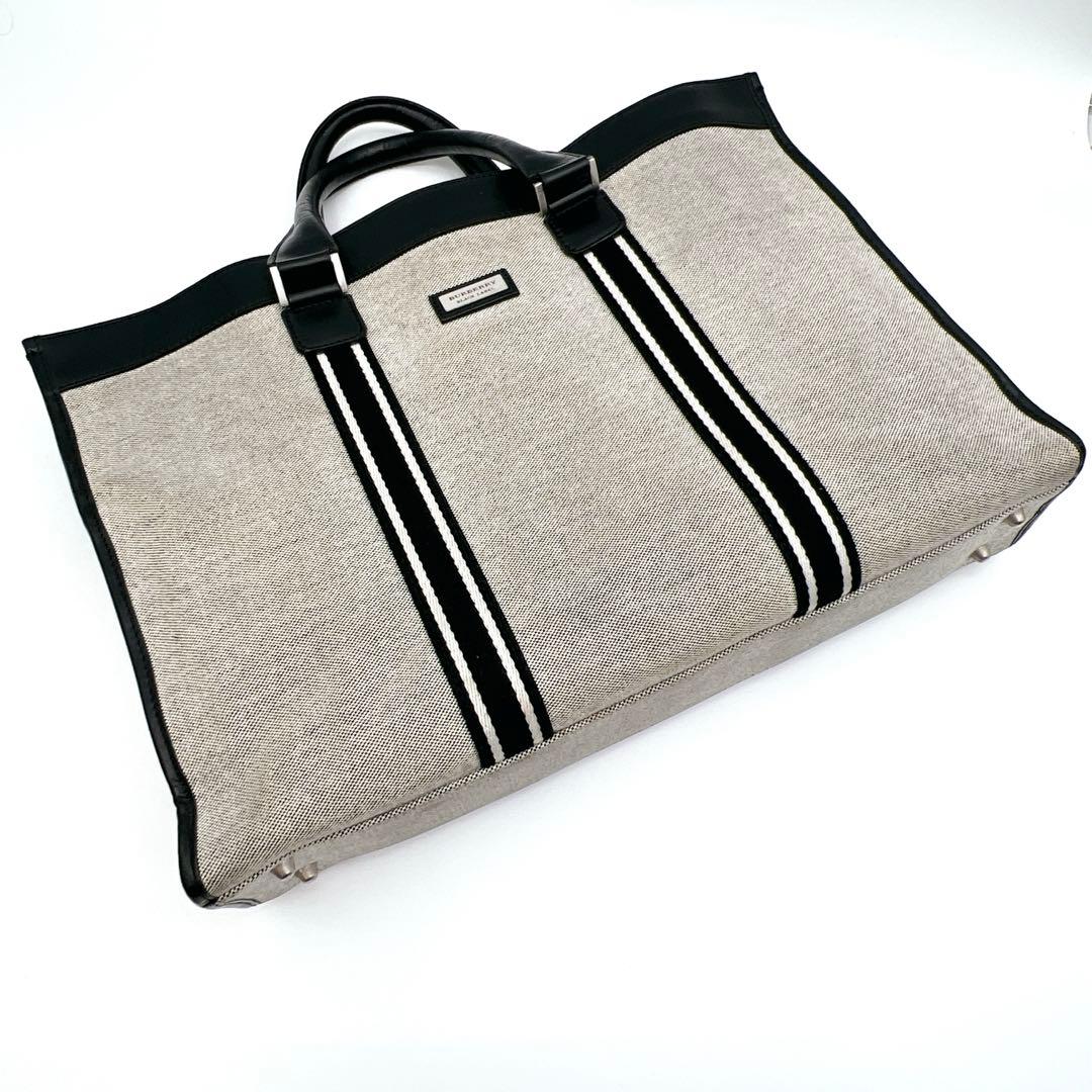 【希少】バーバリー　ブラックレーベル　ビジネスバッグ　ブリーフケース　キャンバス