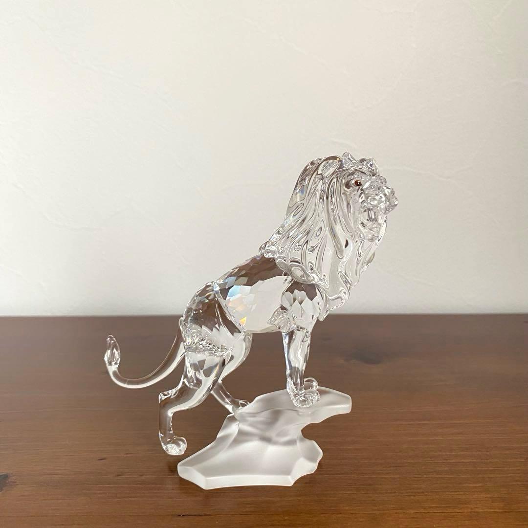SWAROVSKI スワロフスキー クリスタル ライオン 置物