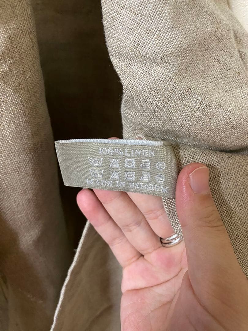 エプロン　麻　新品LIBECO リネン100%