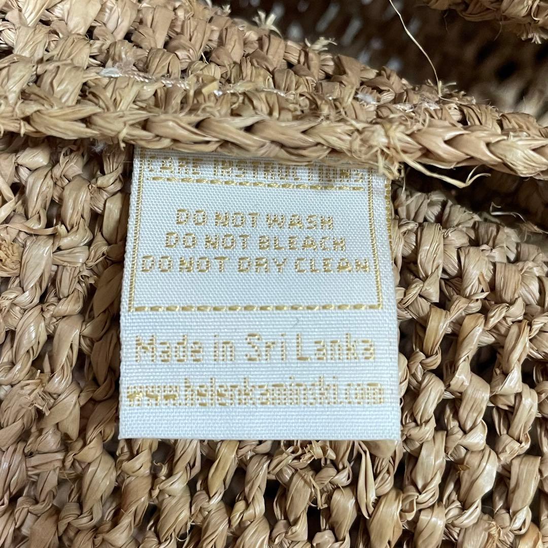 ヘレンカミンスキー 籠バッグ　レザー　ラフィア