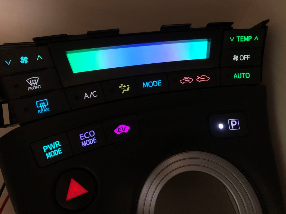 【自動色変化仕様】ZVW30 プリウス 前期 エアコン シフトパネル　No56