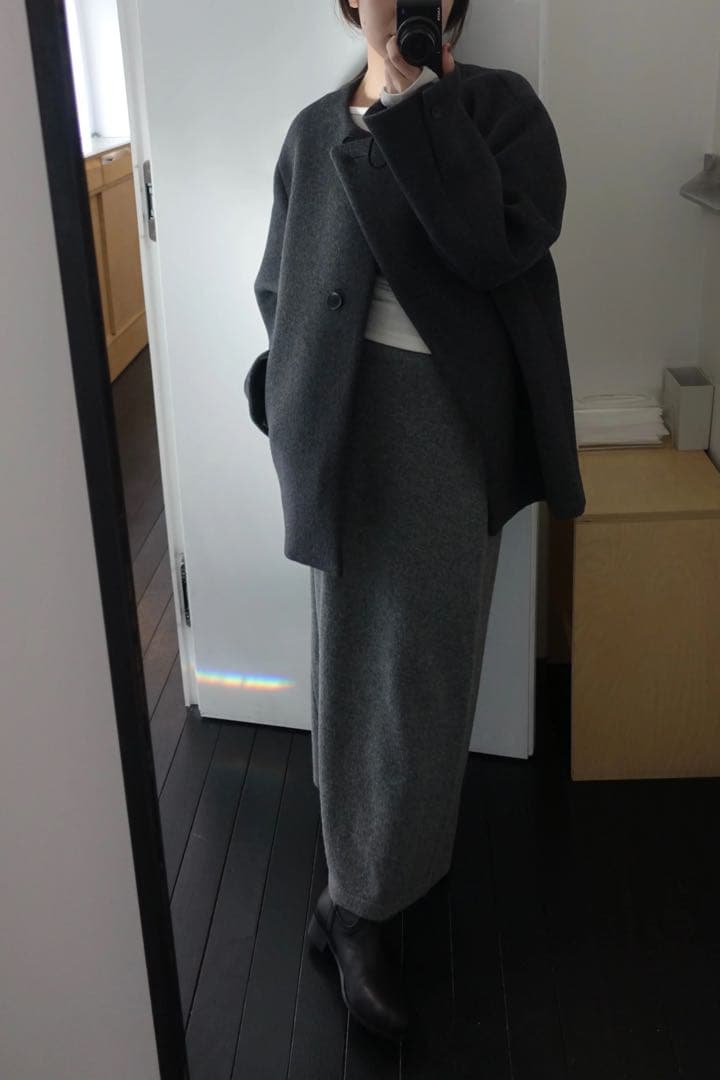 新品未使用　OHOTORO Aries Wool Coat charcoal
