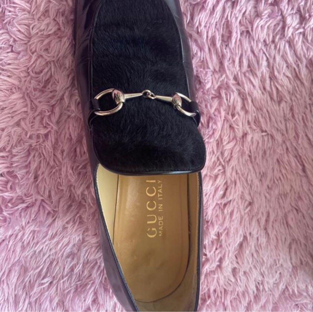 GUCCI moccassino pelle ローファー ハラコ 23