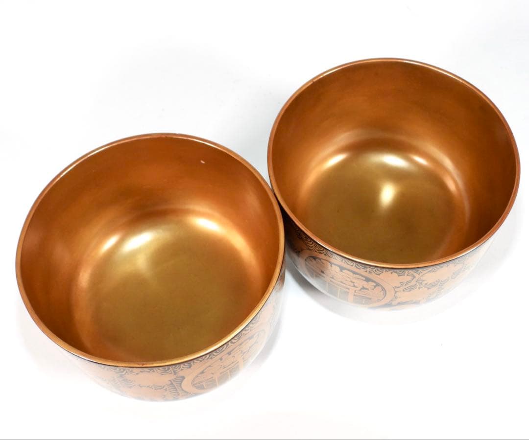 時代漆器 輪島塗 蝋色塗 糸櫻蒔絵 内金溜 盃洗 天然木 漆塗り 漆芸 時代箱