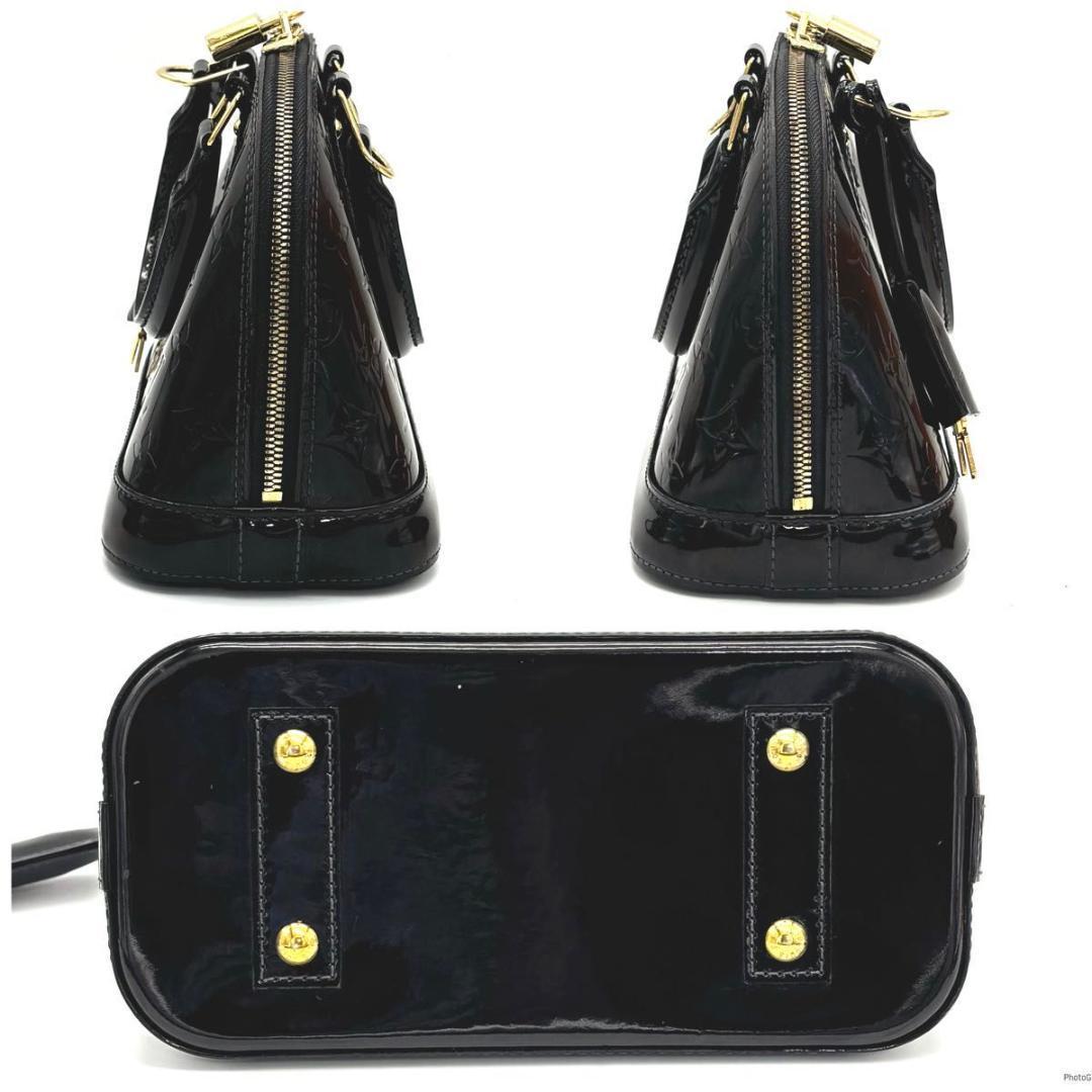 【超美品】ルイヴィトン ヴェルニ アルマBB エナメル ブラック ハンドバッグ