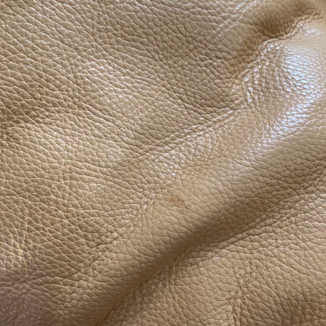 引き取り　ベージュ レザーソファ 3人掛け　フランスベッド