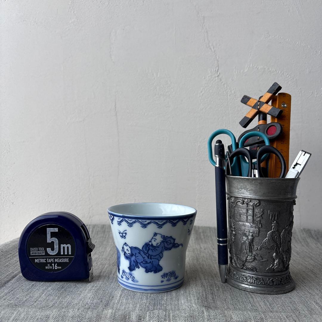 確認用　有田焼 鍋島焼 唐子 蕎麦猪口 フリーカップ 5個セット レトロ 印判