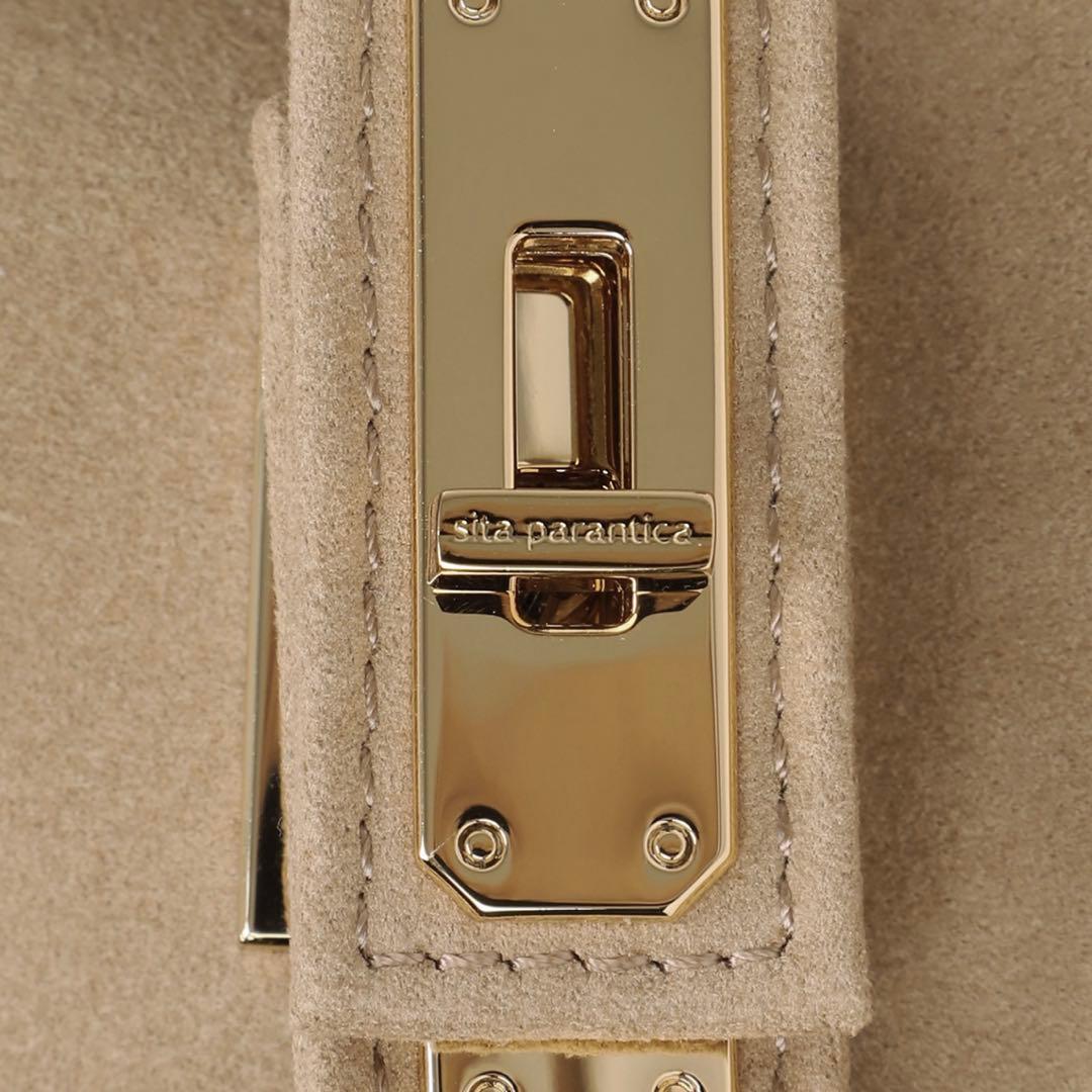 ブラウン スエード ハンドバッグ