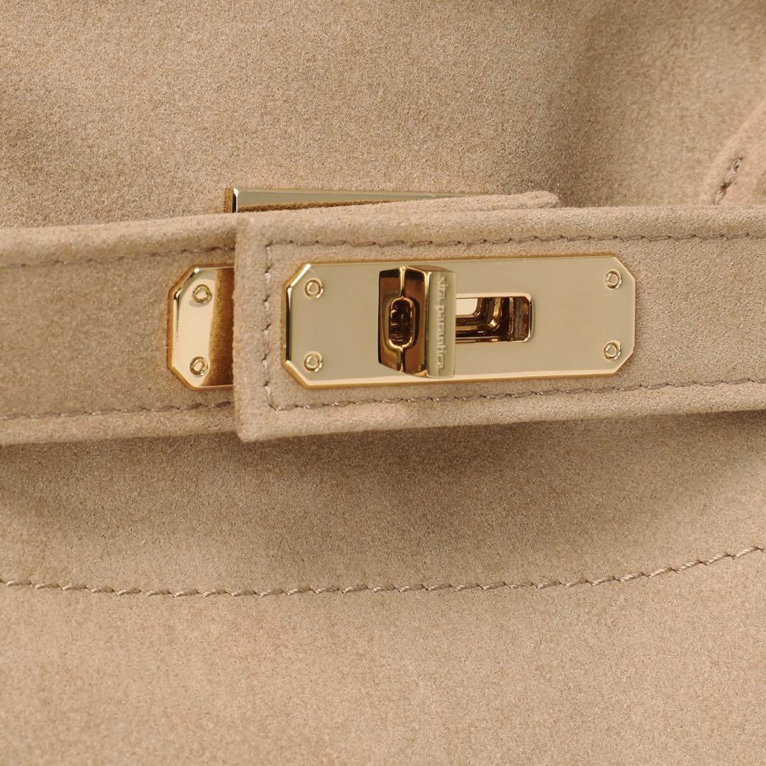 ブラウン スエード ハンドバッグ