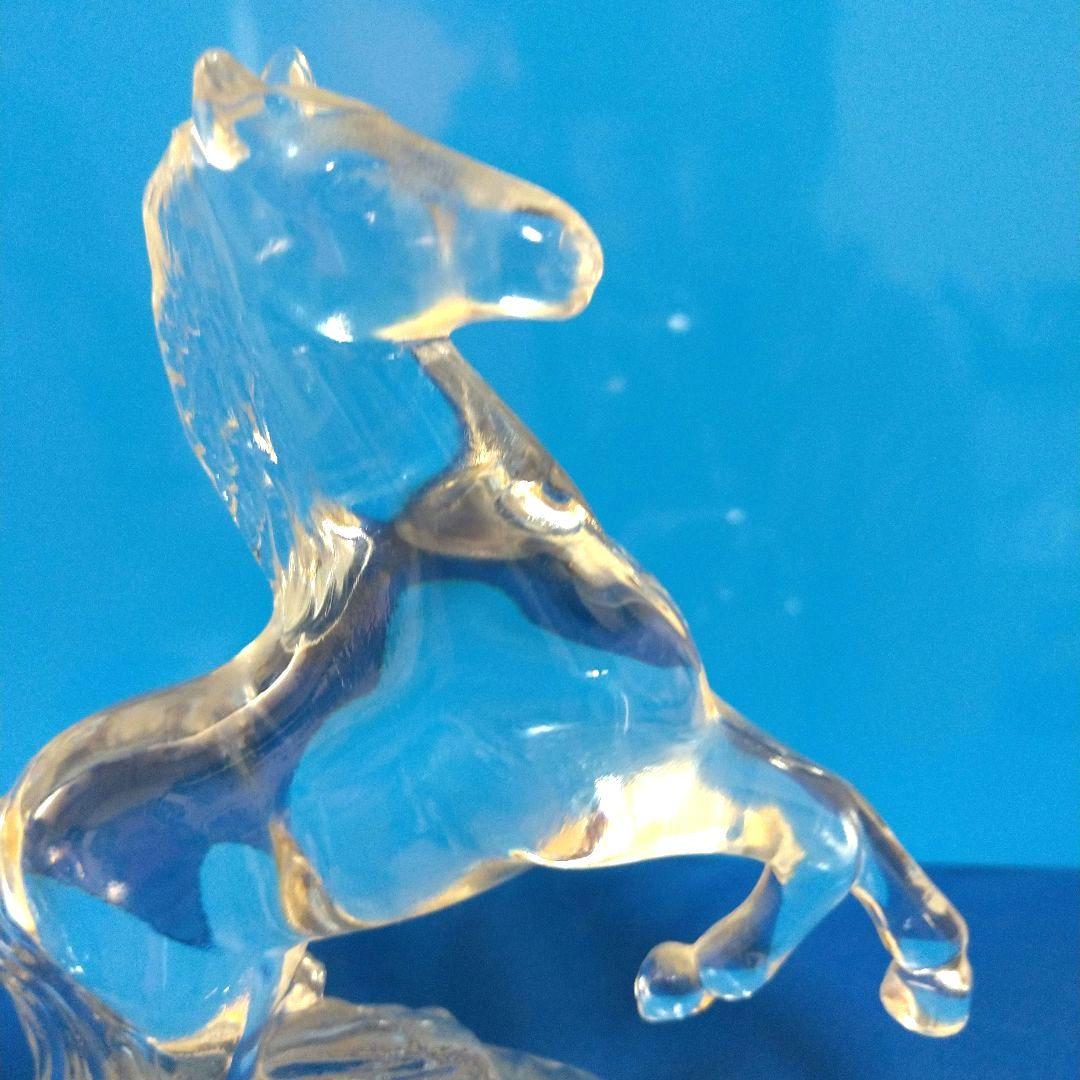 ガラス製 馬の彫刻 2体セット