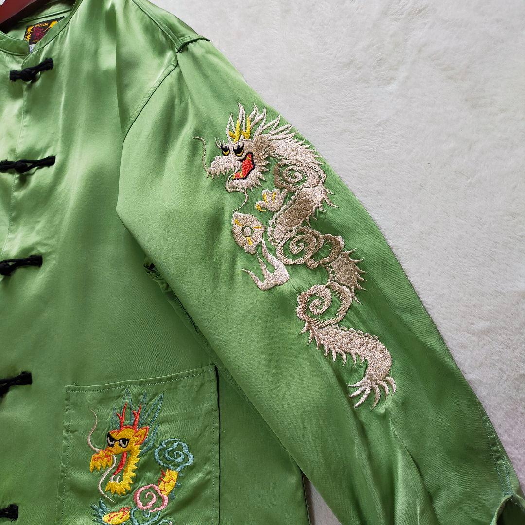 BEAMSBOY×東洋　龍刺繍　スカチャイナジャケット　チャイナシャツ