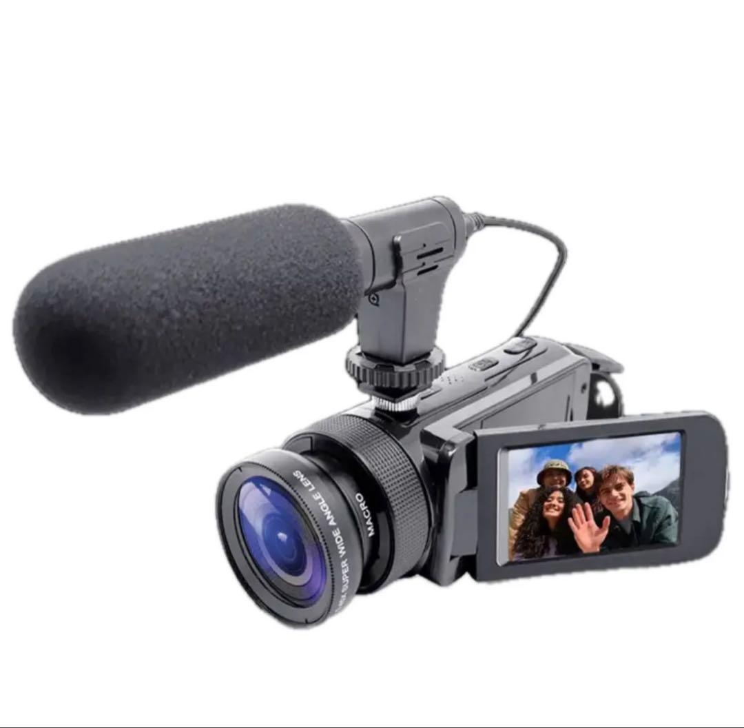 未開封品ポータブルHDデジタルビデオカメラ16倍ズーム/USB充電,電池駆動両用