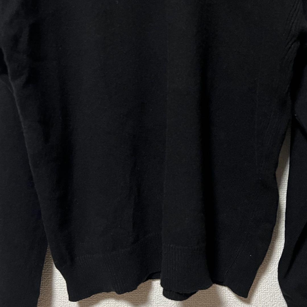 【メゾンキツネ】フォックスヘッド ニット ワンポイント ブラック