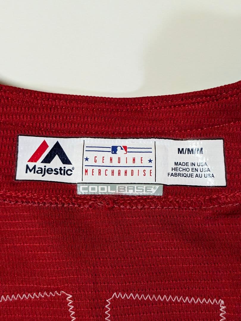 ①USA製 マジェスティック　エンゼルス 大谷翔平 ユニフォーム　Ｍ レッド