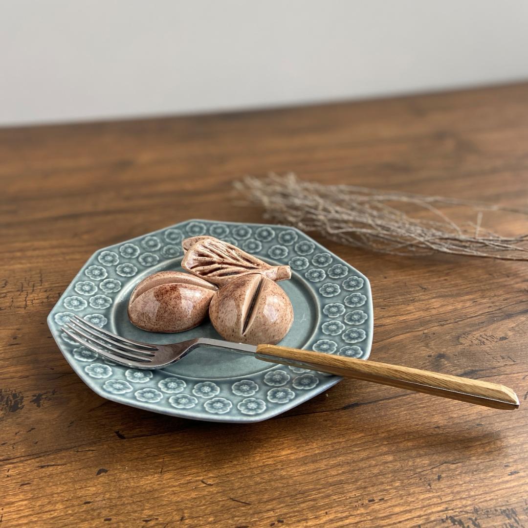 希少 クイストゴー AZUR アズール デザート サラダ 八角型 プレート1客E