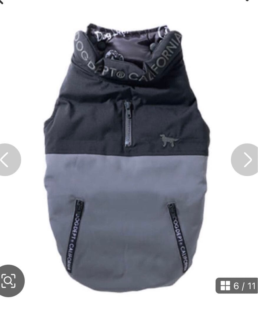 DOG DEPTファイバーダウン 3L グレー 犬服　大型犬