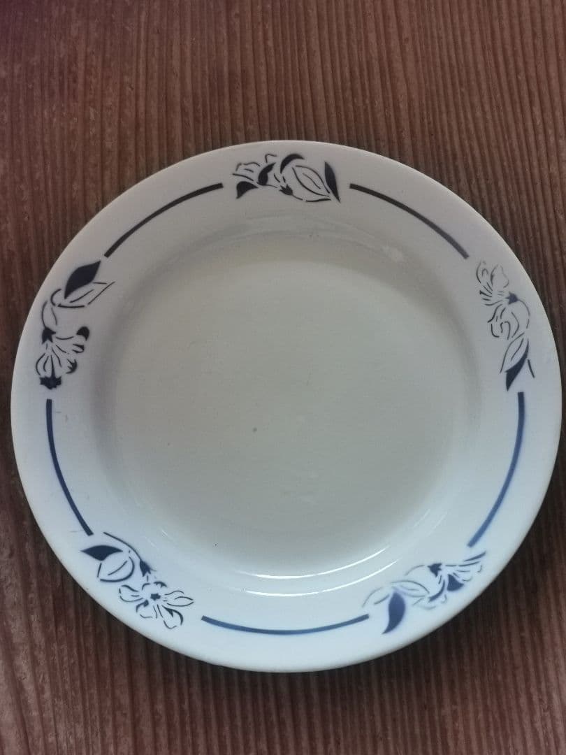 アンティーク クレイユモントロー インディゴの水仙 22㎝プレート２枚セット β