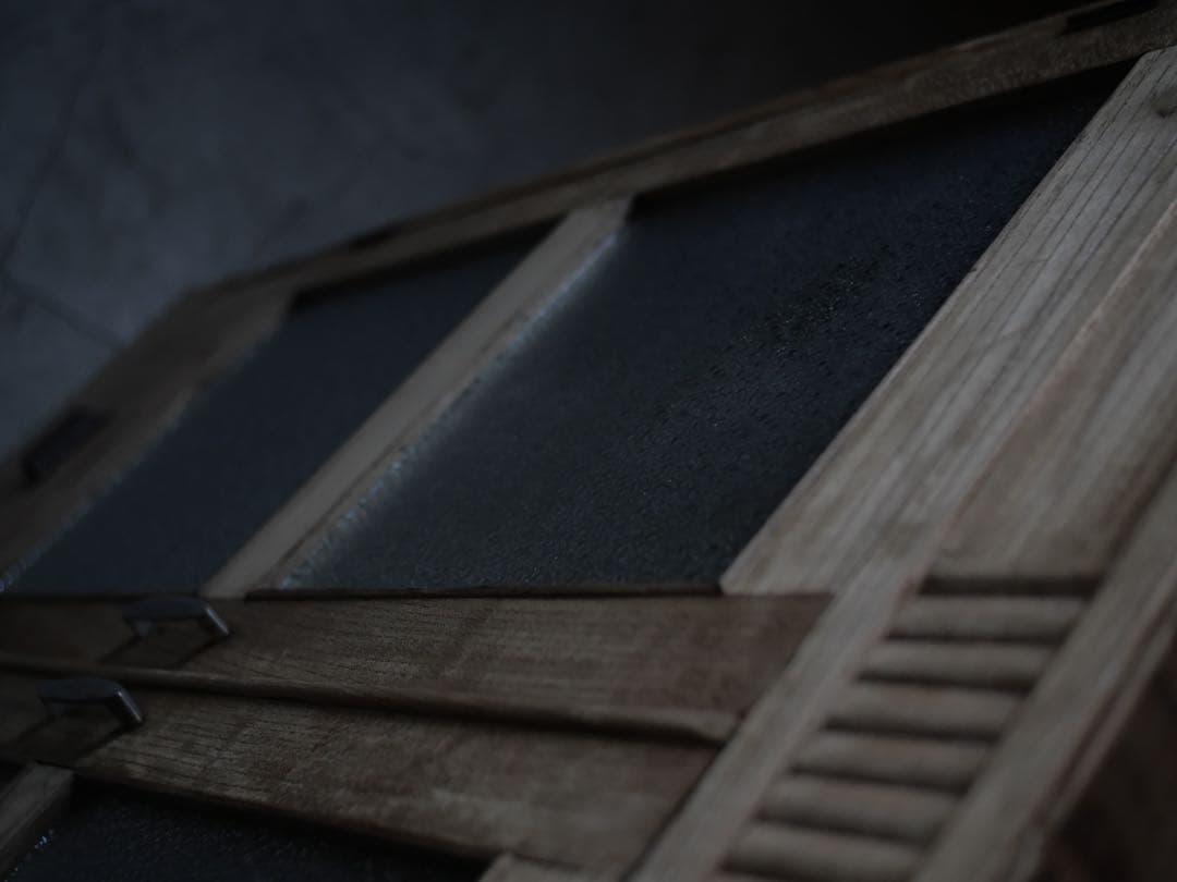 収納棚　ダイヤガラス　食器棚　棚　古家具　古道具　アンティーク　昭和レトロ