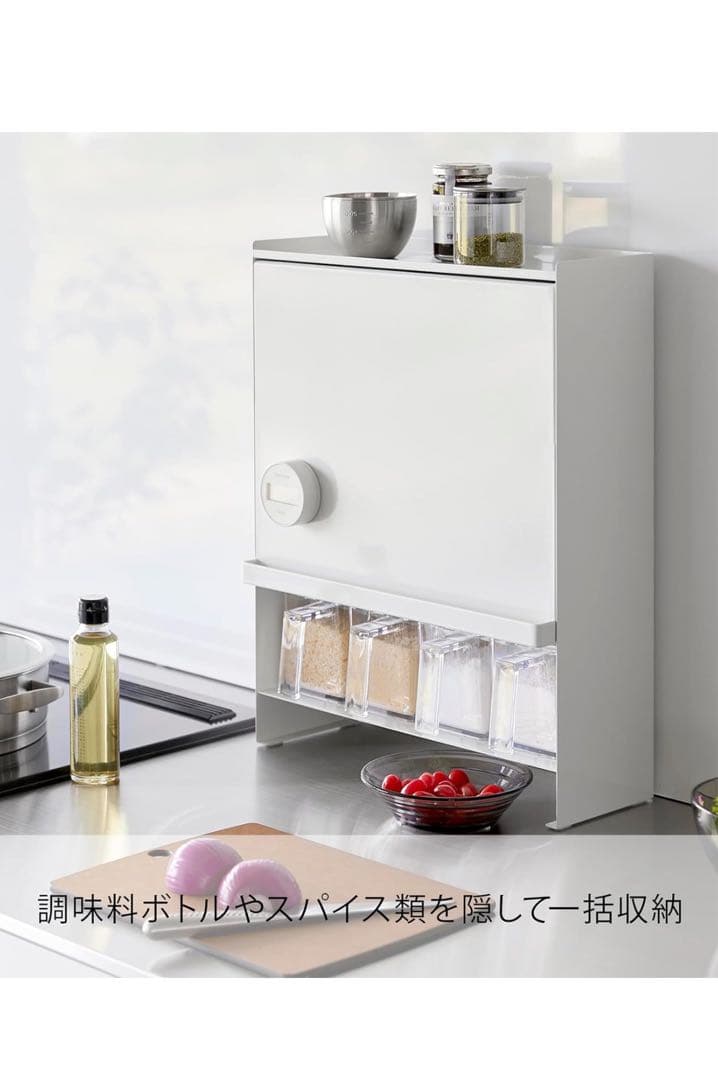 山崎実業(Yamazaki) 前が開く 隠せる 調味料ラック2009