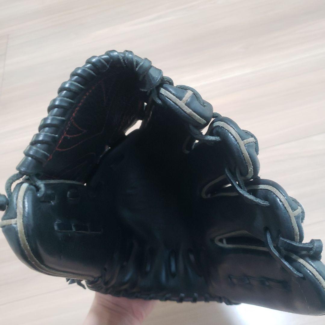 Mizuno ブラックレザーグローブ ゴールドロゴ