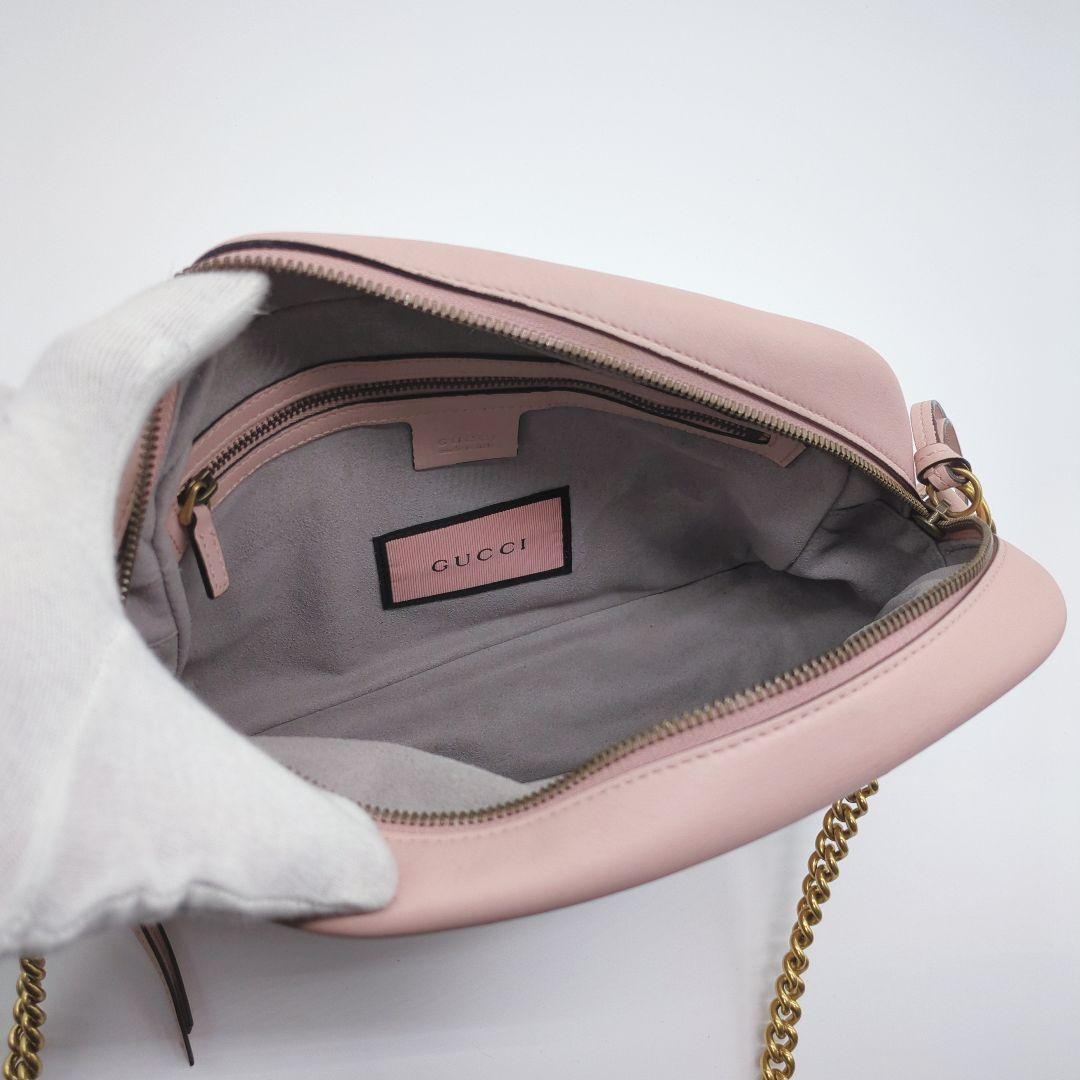 【入手困難・美品】グッチ☆チェーンショルダー ゴースト GGマーモント レザー