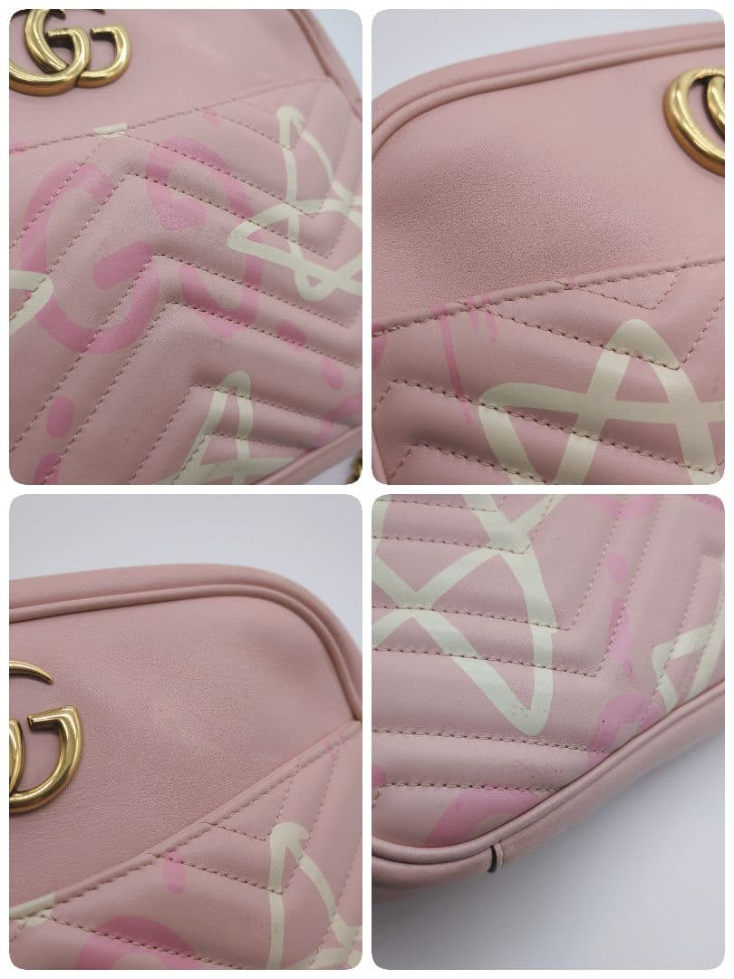 【入手困難・美品】グッチ☆チェーンショルダー ゴースト GGマーモント レザー