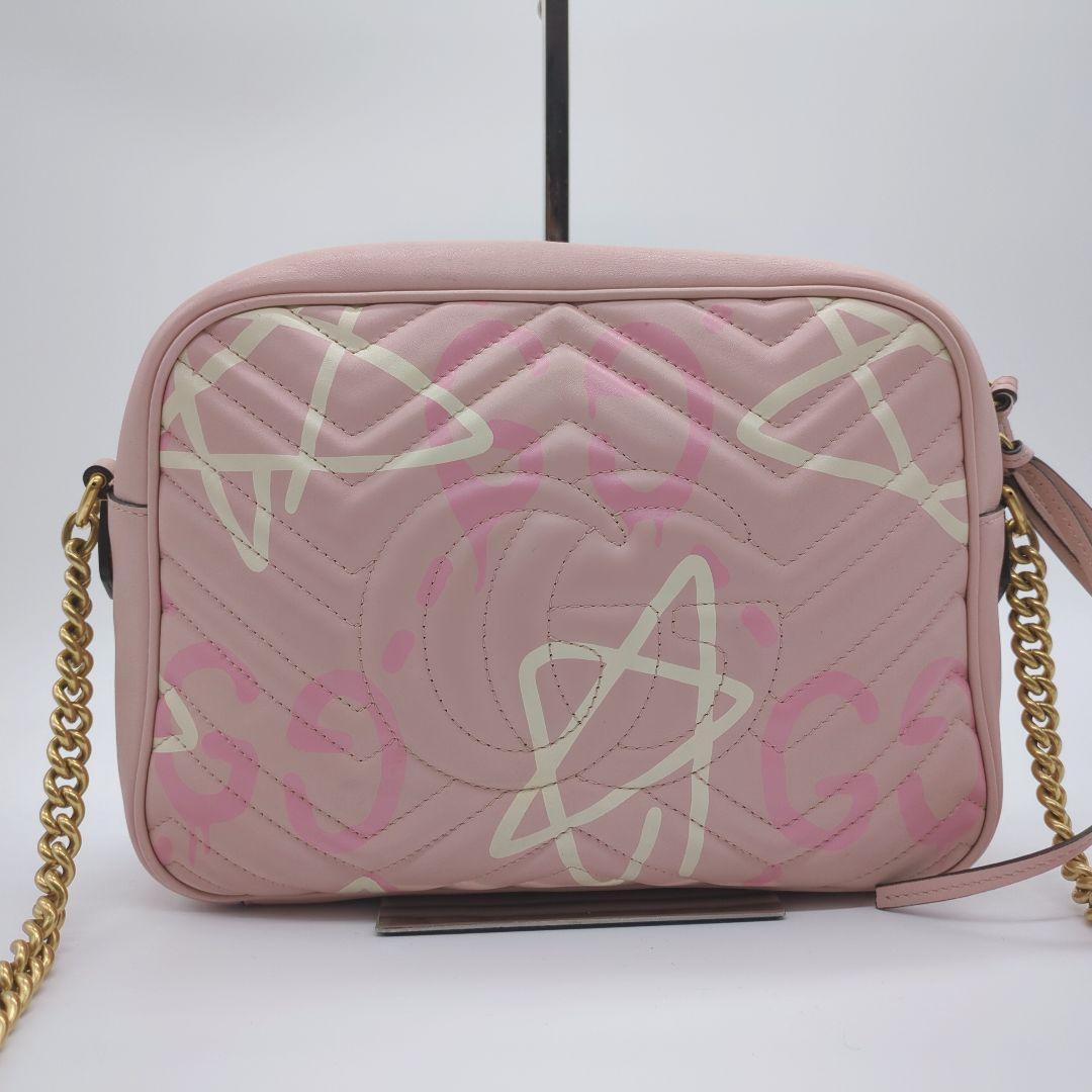 【入手困難・美品】グッチ☆チェーンショルダー ゴースト GGマーモント レザー