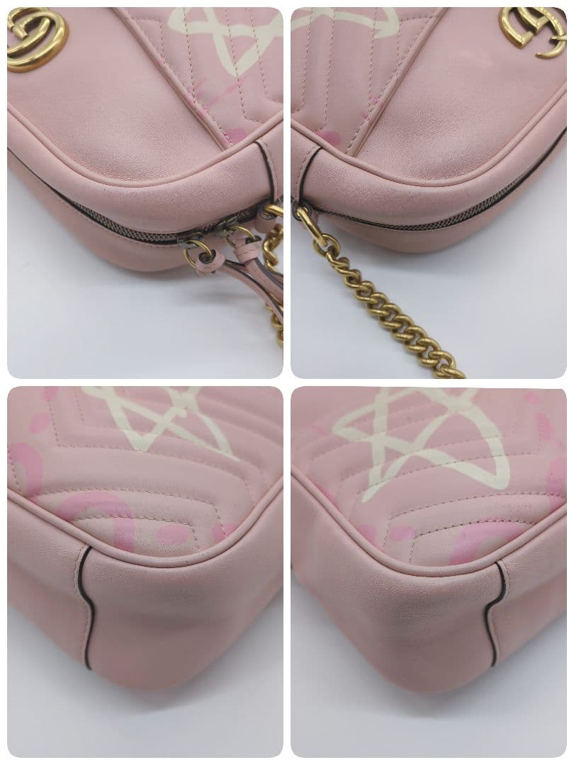 【入手困難・美品】グッチ☆チェーンショルダー ゴースト GGマーモント レザー