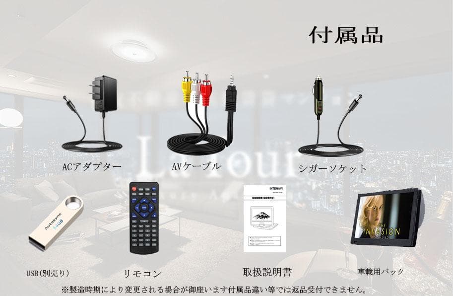 INTENAVI 12.6型 DVDポータブル CPRM対応 リージョンフリー