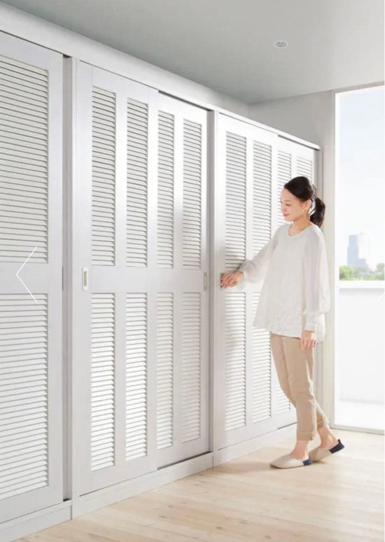引き戸ルーバーワードローブ 幅150cm dinos クローゼット　洋服棚