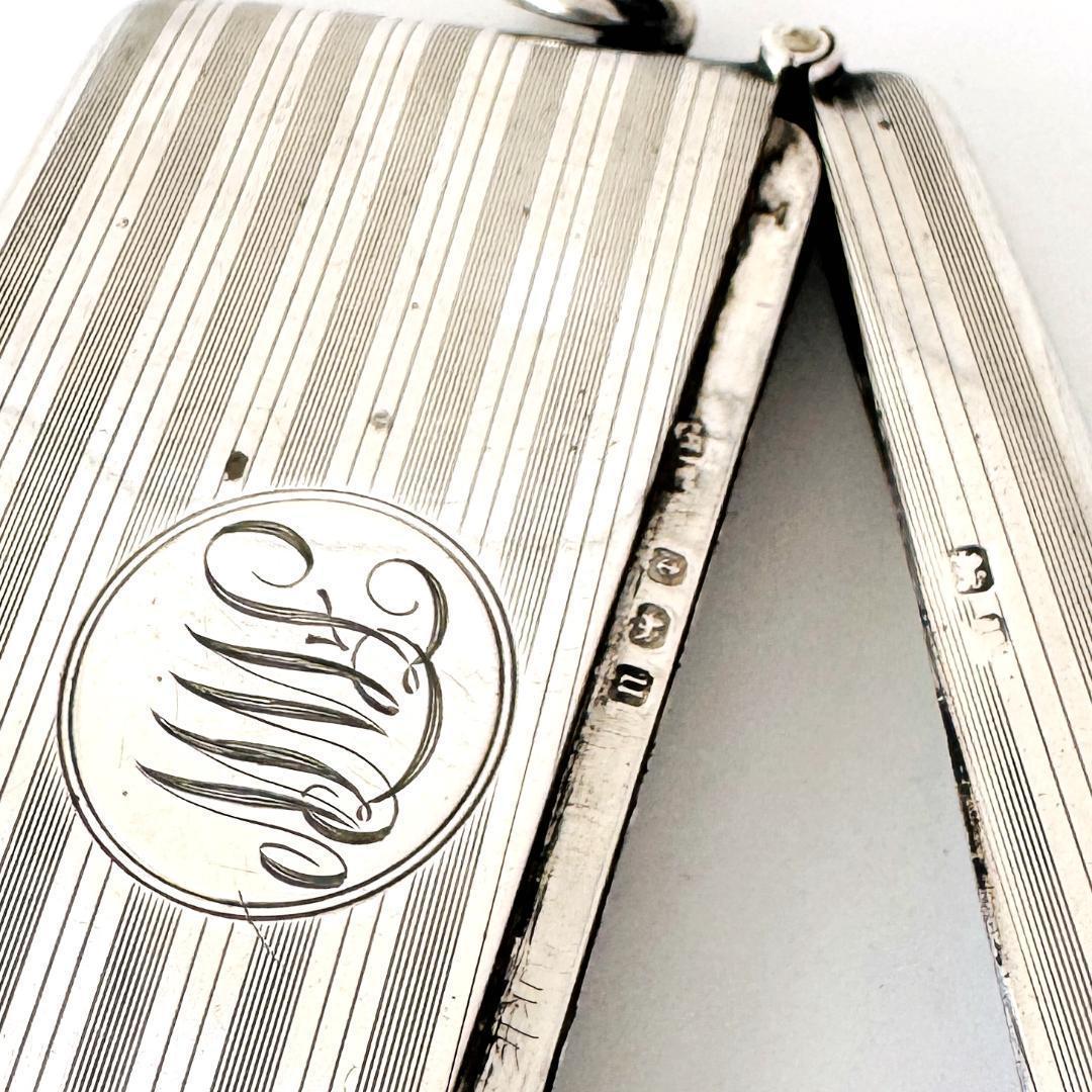 ★英国★純銀製/カードケース/イギリス/925/バーミンガム/ライオン