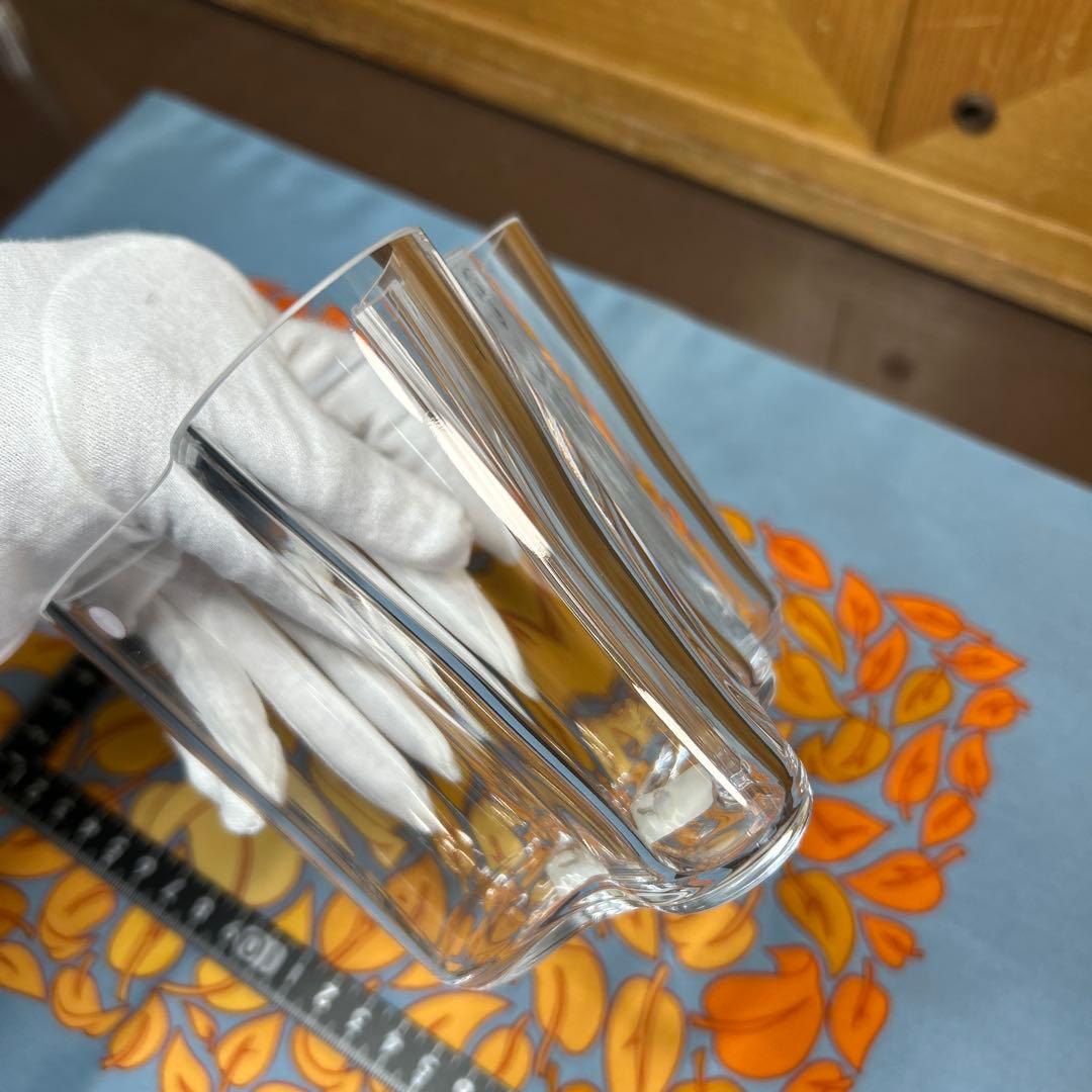 イッタラ　アルヴァ・アアルト　クリア　95ミリ フラワーベース　美品