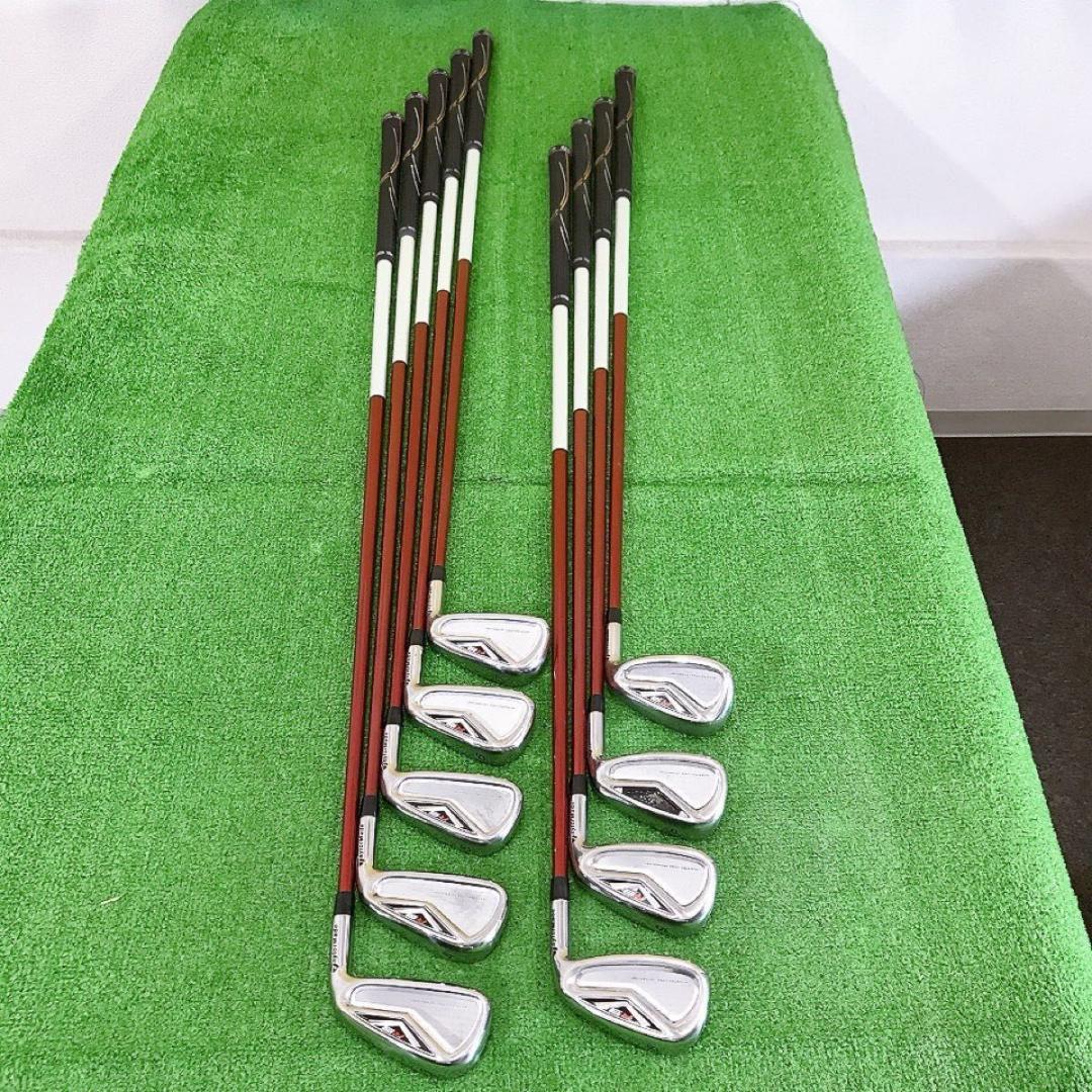 チ35★テーラーメイド R9 豪華9本アイアンセット S Motore60メンズ