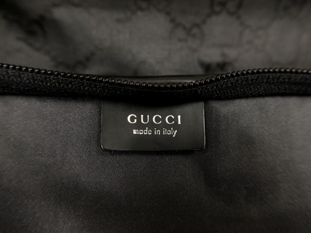 超美品:GUCCI:GGナイロン:カーフ レザー:本革 ガーメントケース