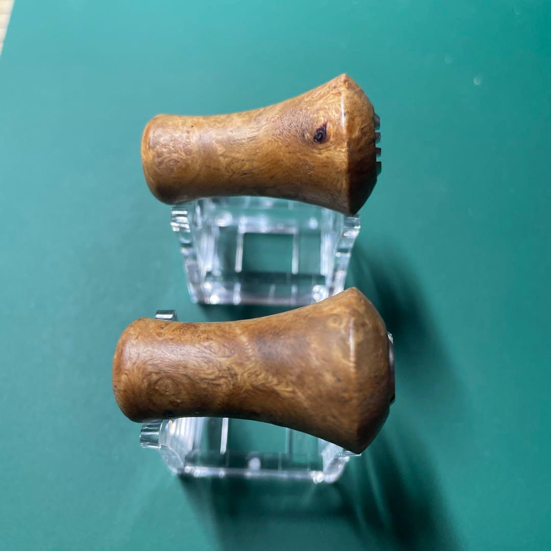 【スプリームスタイル】ハンドルノブ マーブルウッド ラウンドタイプ【キャップ付】