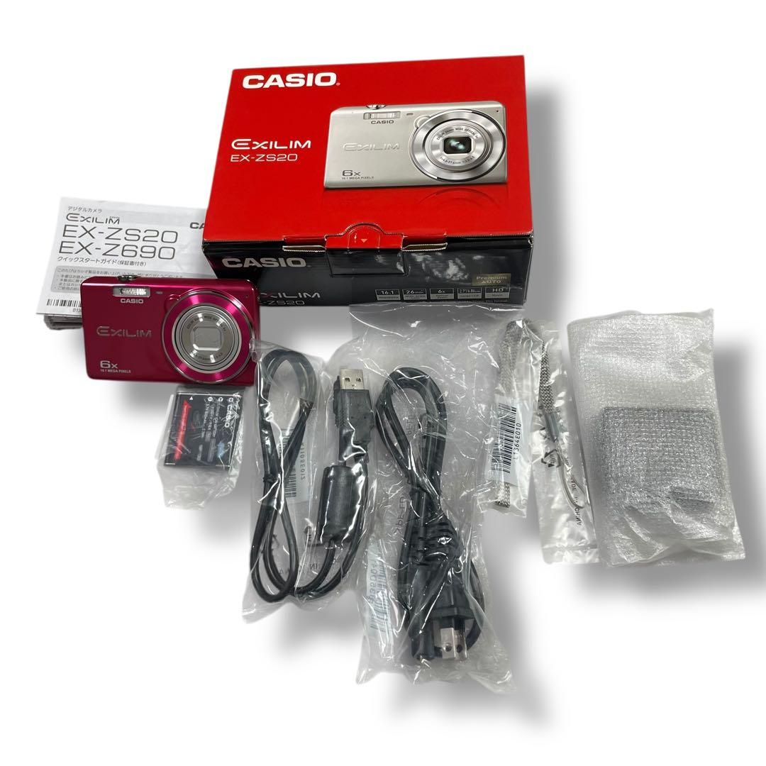 未使用❗️カシオ　コンパクトデジタルカメラ　EXILIM EX-ZS20ズーム6倍