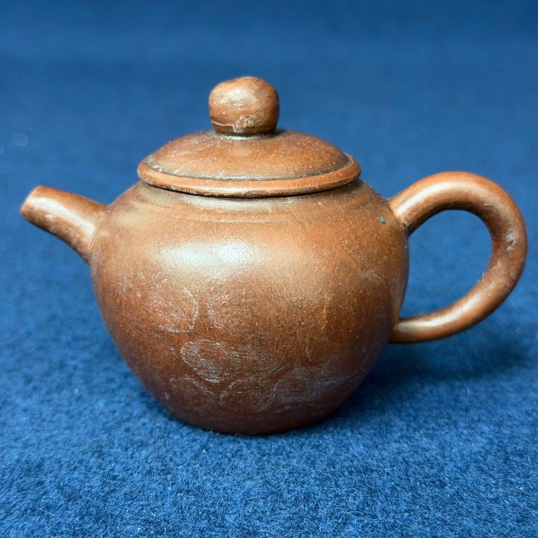 孟臣 明月松間照 急須 朱泥 煎茶 茶道具 茶器 時代 古玩 旧家 蔵出 骨董品