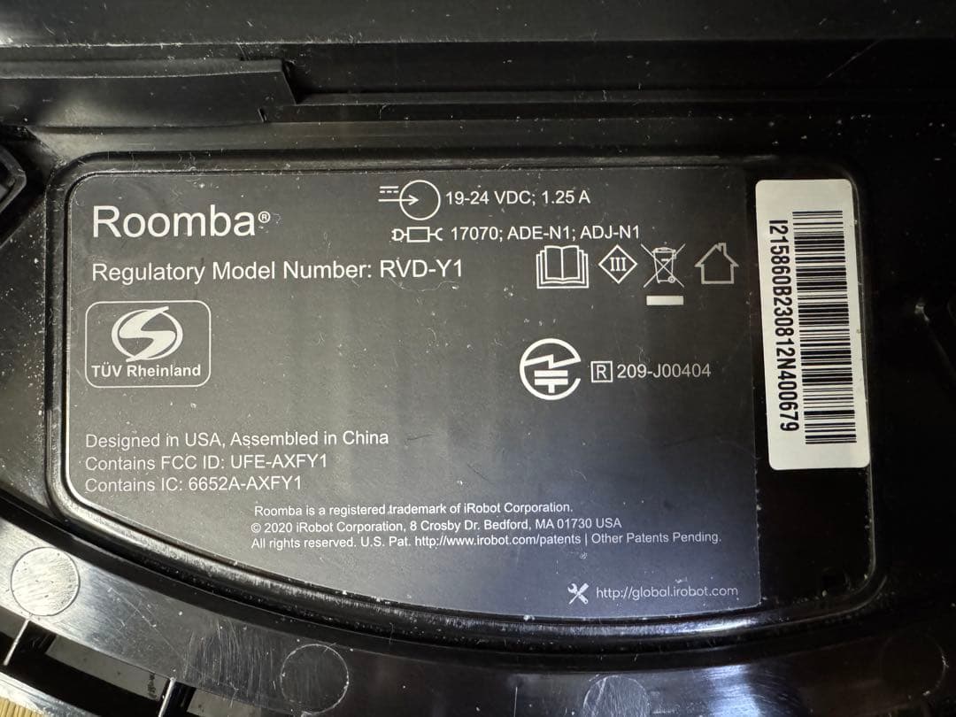 Roomba RVD-Y1 Robot ルンバ　ロボット掃除機