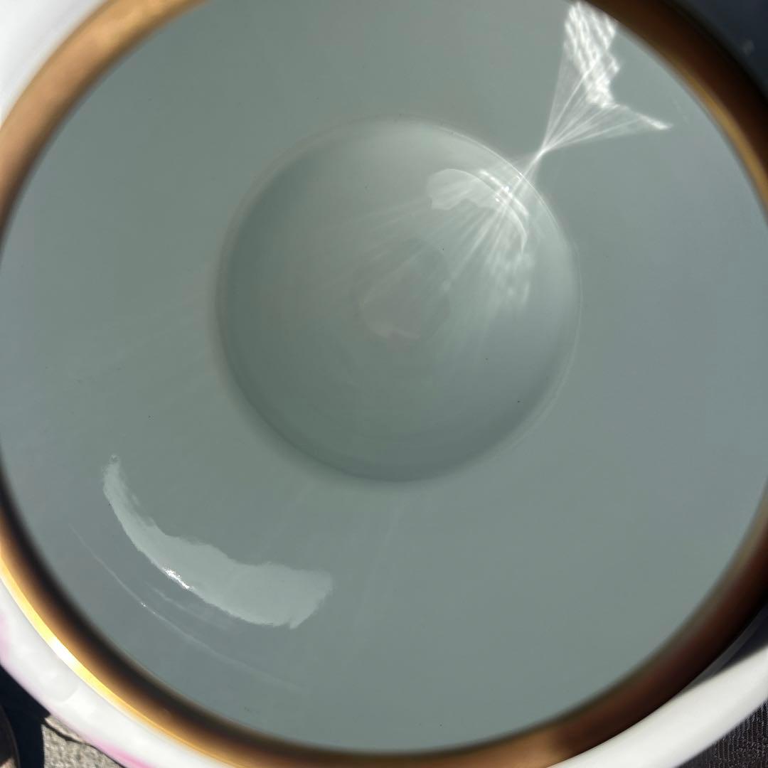 香蘭社 桃色 花柄 金彩 花瓶 (大)1点