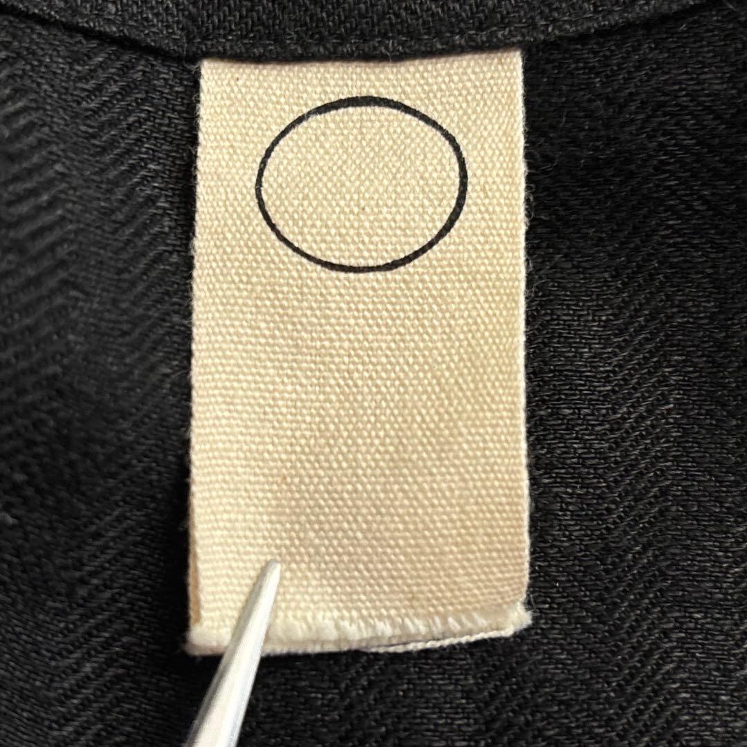 O project【M】リネン 麻 フーデットコート オーバーサイズ ブラック