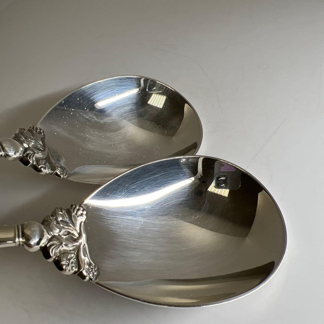 ジョージジェンセンエコーン925Sterlingサービング大スプーン2本202g